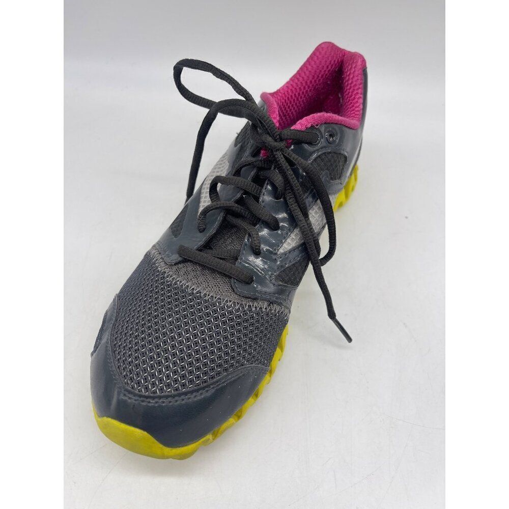 Reebok Women Gray Pink  ZigNano Zig Zag Running Sneakers Size 8.5